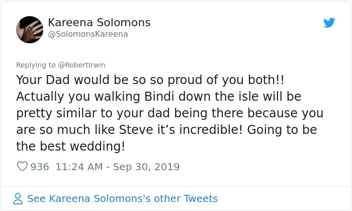 Bindi Irwin Is Getting Married And Her Brother Robert Can’t Wait To Walk Her Down The Aisle Bindi Irwin Is Getting Married And Her Brother Robert Can’t Wait To Walk Her Down The Aisle