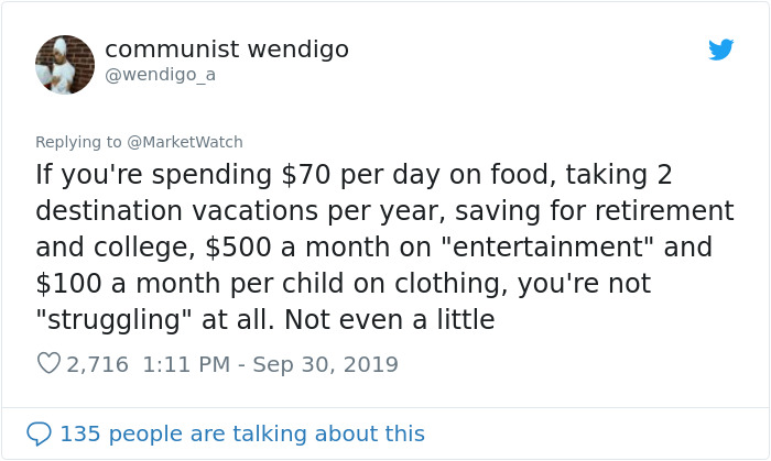 Someone Tries Proving How A Family With A $350k Yearly Income Is Still Struggling By Posting This Expenses Chart, Gets Roasted Someone Tries Proving How A Family With A $350k Yearly Income Is Still Struggling By Posting This Expenses Chart, Gets Roasted