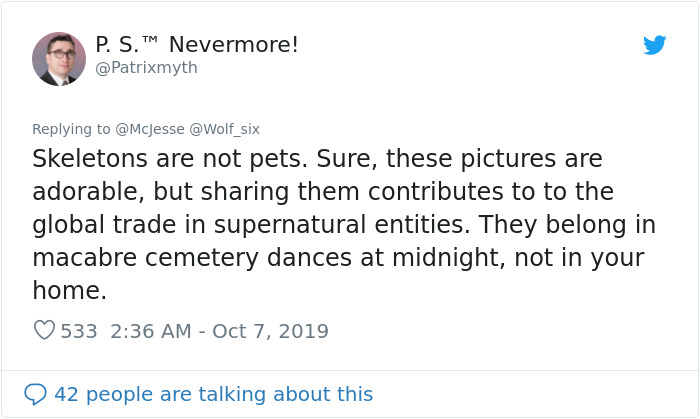 'He Was So Terrified When We Brought Him Home 2 Days Ago:' Man 'Rescues' An Abandoned Skeleton Decoration