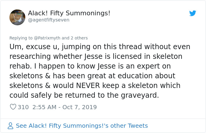 'He Was So Terrified When We Brought Him Home 2 Days Ago:' Man 'Rescues' An Abandoned Skeleton Decoration