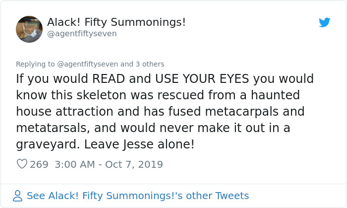 'He Was So Terrified When We Brought Him Home 2 Days Ago:' Man 'Rescues' An Abandoned Skeleton Decoration 'He Was So Terrified When We Brought Him Home 2 Days Ago:' Man 'Rescues' An Abandoned Skeleton Decoration