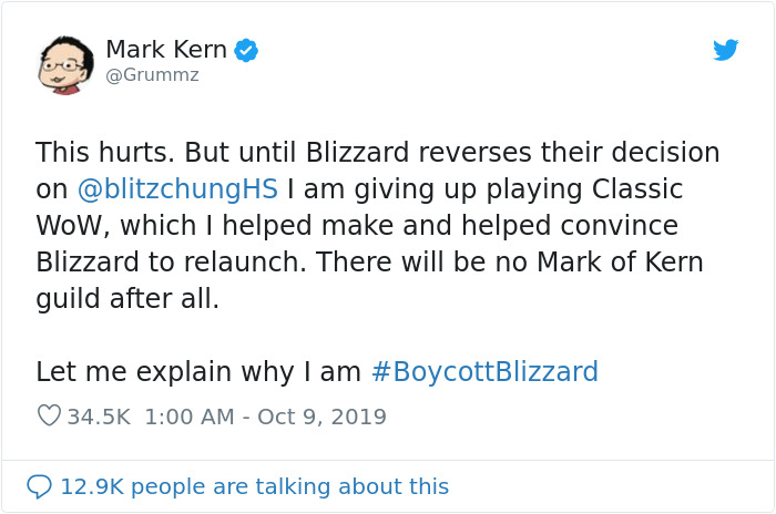 Ex Blizzard Employee Explains Why He's Boycotting Blizzard