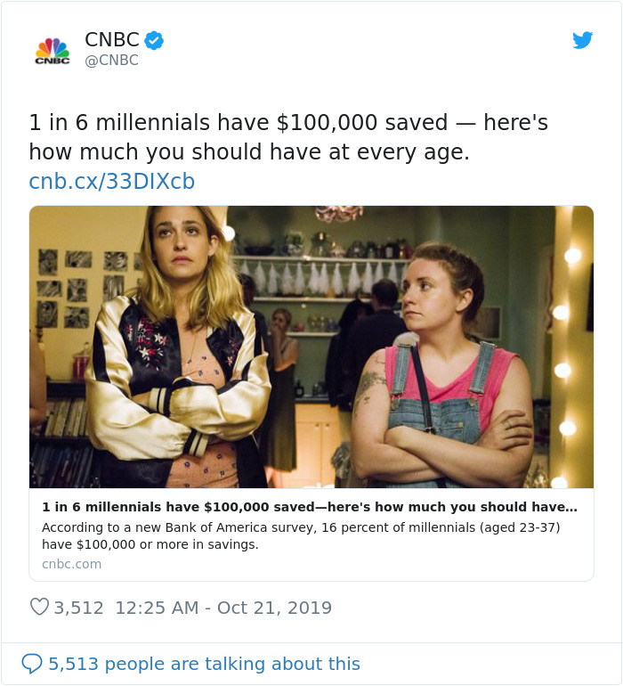 Millennials Are Confused After A Survey Says 1 In 6 Of Them Have $100k Saved Up