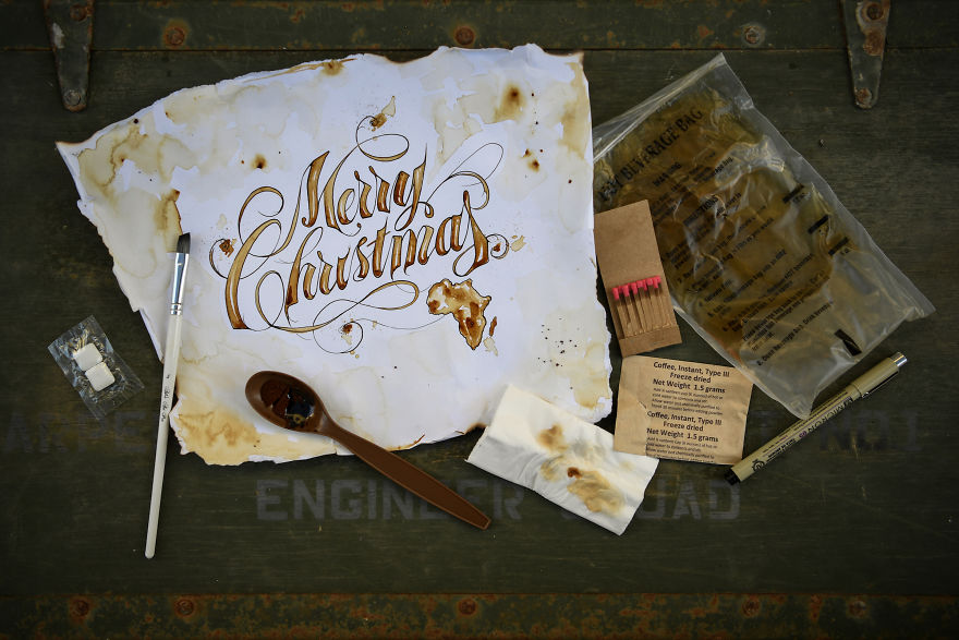 I Made Drawings Out Of Instant Coffee About My Memories From My Deployment (13 Pics) I Made Drawings Out Of Instant Coffee About My Memories From My Deployment (13 Pics)