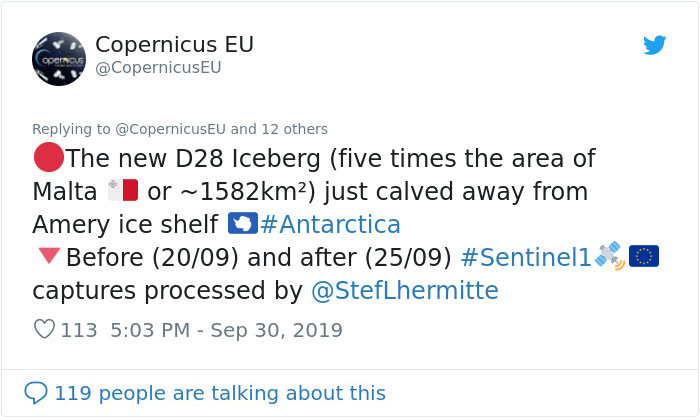 315 Billion Tonnes Of Ice Just Broke Off From Antarctic Ice Shelf And It's 5 Times Bigger Than Malta