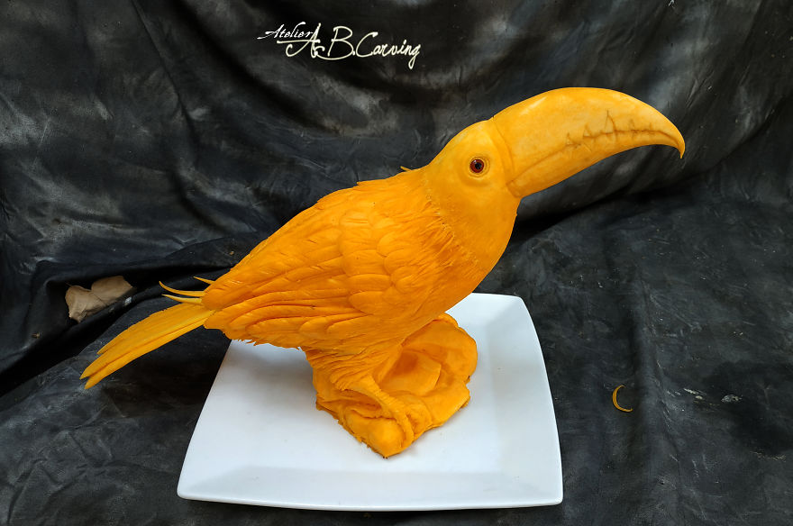23 Carved Pumpkins Into Exquisite Sculptures That Are Not Halloween-Themed