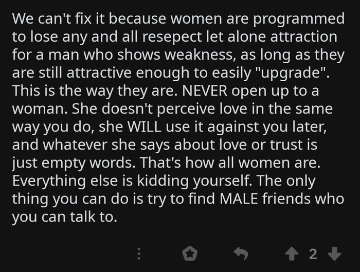 At First I Got Annoyed At This Comment, Then I Just Got Sad