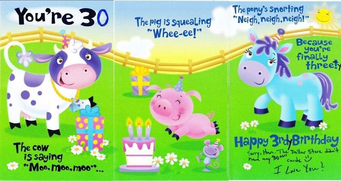 The Wife And I Agreed We'd Only Get Greeting Cards From The Dollar Store. I Had To Get Creative For Her 30th Birthday