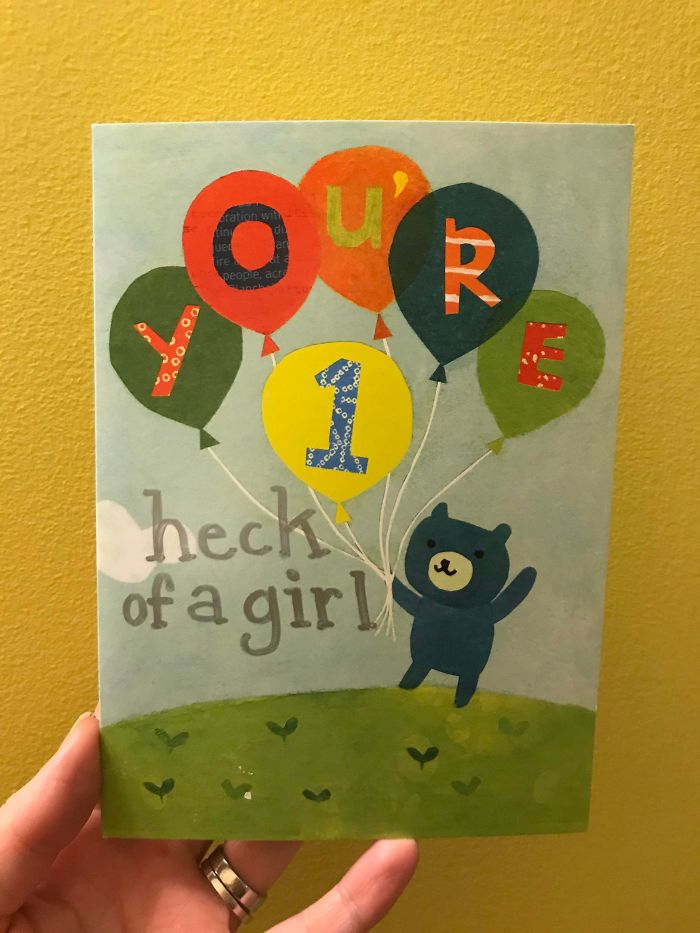 I Didn’t Have A Card For My Friend’s Birthday, But I Did Have A Sharpie And A Card For A Baby