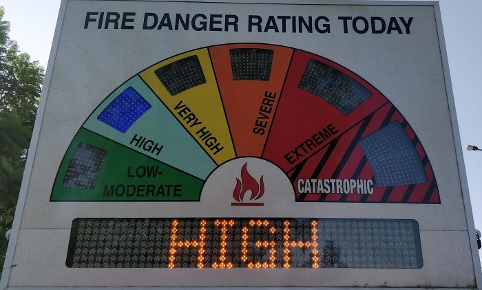 In Australia, High Is The Second Lowest Fire Danger Rating