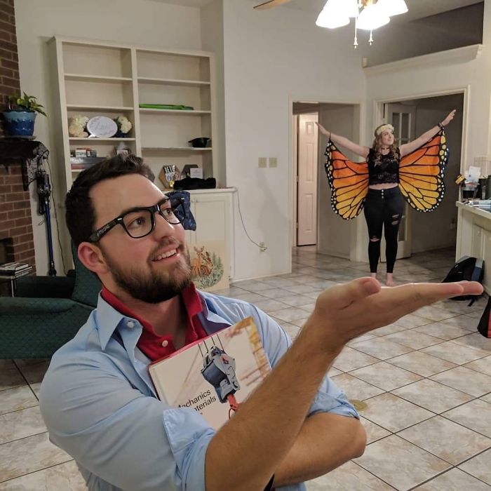 My Roommate’s Boyfriend Forgot A Halloween Costume So They Improvised. I Think They Did A Pretty Good Job