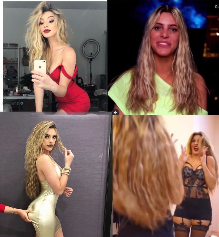 I Feel Like No One Ever Calls Out This Influencer For Her Blatant Photoshop - Left Is Insta Pics, Right Is Video Stills