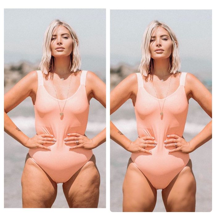 Woman Shows How Easily Photos Can Be Edited. I Think This Also Sheds Light On How Some People Will Post “Imperfect/Raw/Empowering” Photos And Those May Still Be Edited Too!