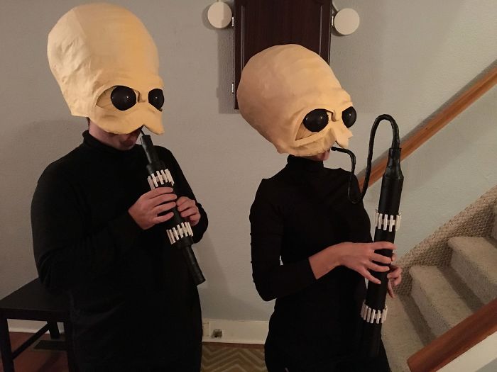 A Year Ago My GF Had Never Seen Star Wars. Last Night We Wore These Costumes She Made