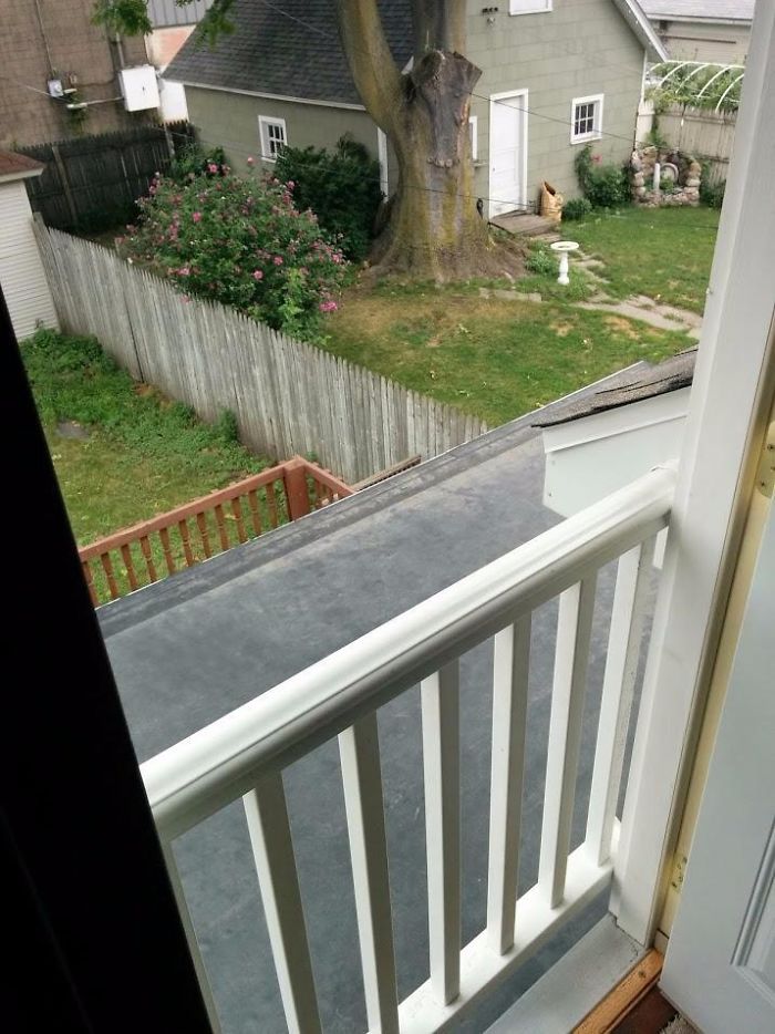 When My Landlord Said He Wanted To Put Guardrails On My Second Floor Porch, I Figured He Meant Around Edges