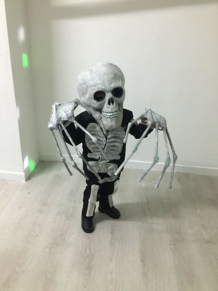 Girlfriend Made Paper Mache Skull For Our 3 Year Old