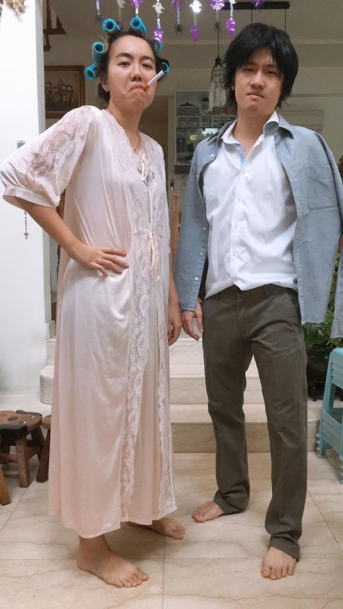 My BF And I As The Landlady And Stephen Chow From Kung Fu Hustle