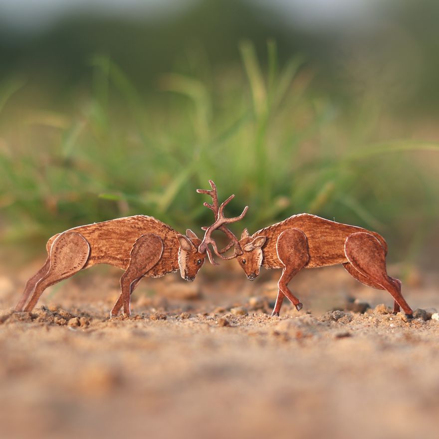 We’ve Been Creating Miniature Paper Birds And Animals Every Day Since 1st January 2018