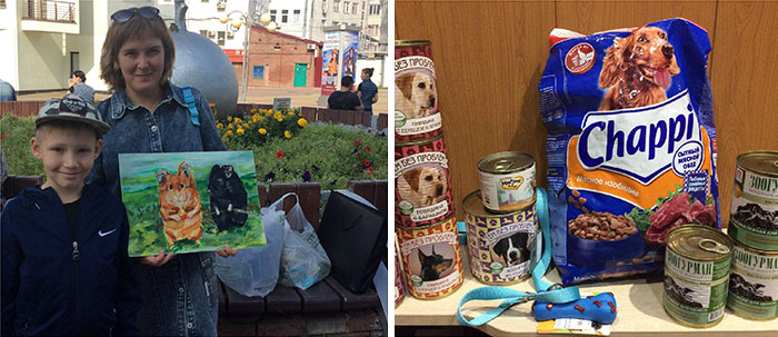 This 9-Year-Old Russian Boy &lsquo;Sells&rsquo; His Custom Pet Paintings For Food And Supplies For Shelter Animals