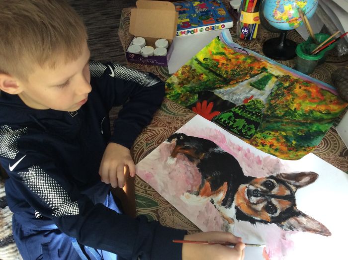 This 9-Year-Old Russian Boy ‘Sells’ His Custom Pet Paintings For Food And Supplies For Shelter Animals This 9-Year-Old Russian Boy ‘Sells’ His Custom Pet Paintings For Food And Supplies For Shelter Animals