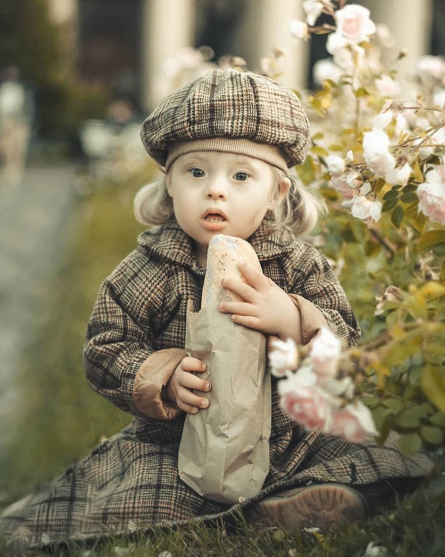 I Design Costumes And Flower Crowns To Photoshoot My Adorable Adopted Girl With Down Syndrome.