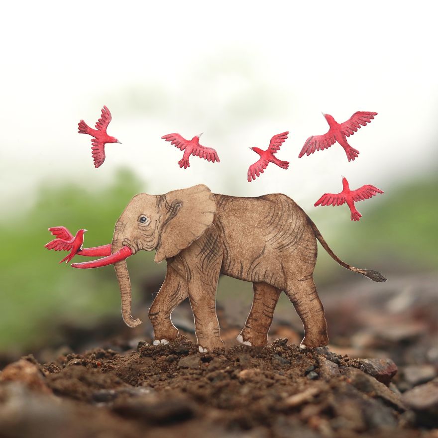 We’ve Been Creating Miniature Paper Birds And Animals Every Day Since 1st January 2018