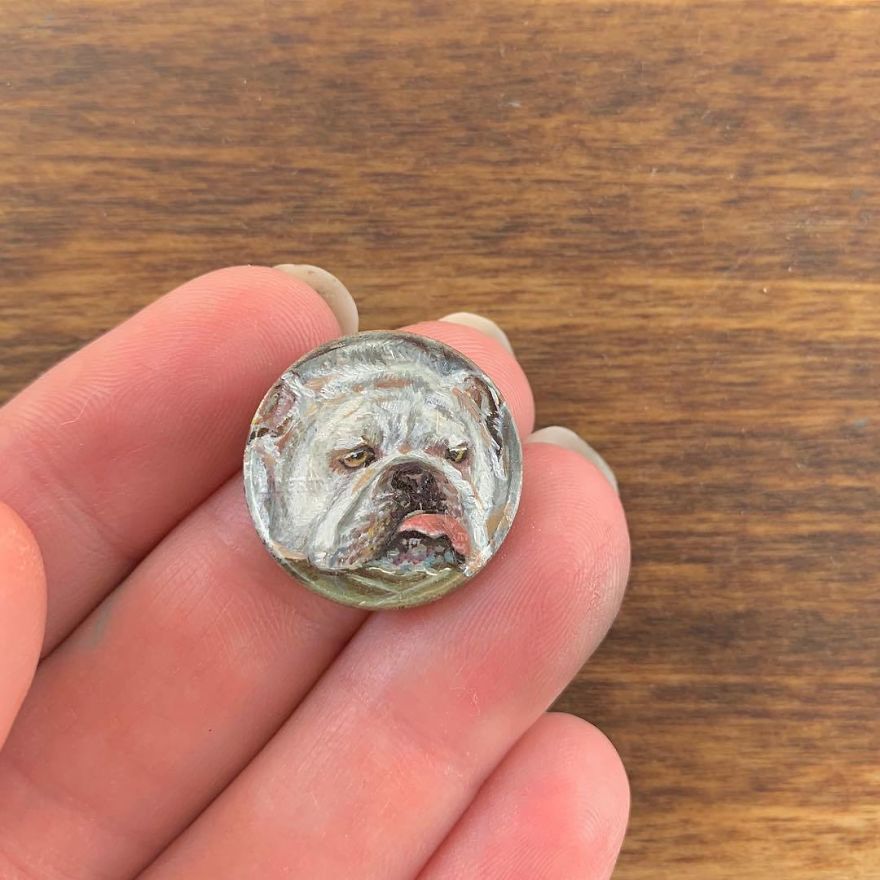 This Handsome Boy Was Just Sent Home To His Owner. I Love Painting Animal Portraits Especially When You Can Hear How Much They Are Loved. 💕
.
.
.
.
.
.
.
#mini #oilpainting #oilpainter #tucsonartist #contemporaryart #contemporarypainting #lake #travel #travelpainter #mountains #galleries #gallery #losangeles #chicago #newyork #london #brymarie #instaartist #instaart #artoftheday #dogsofinstagram #dogs #bulldog #animallovers #animalportrait #dogportrait