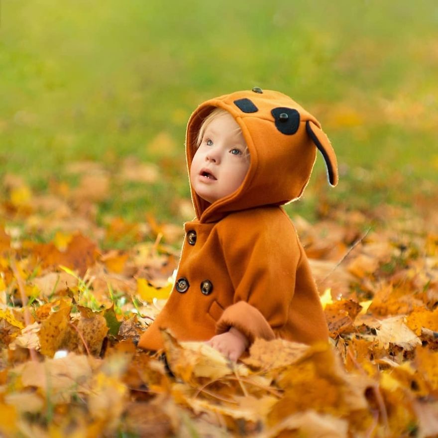 I Design Costumes And Flower Crowns To Photoshoot My Adorable Adopted Girl With Down Syndrome.