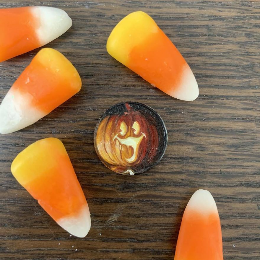 🎃happy Halloween 🎃 .
.
.
.
.
.
.
.
#halloween #tinypumpkin #jackolantern #contemporarypainting #contemporaryart #mini #travelpainter #tucsonartist #brymarie #penny #artist #artoftheday #instaartist #artofinstagram