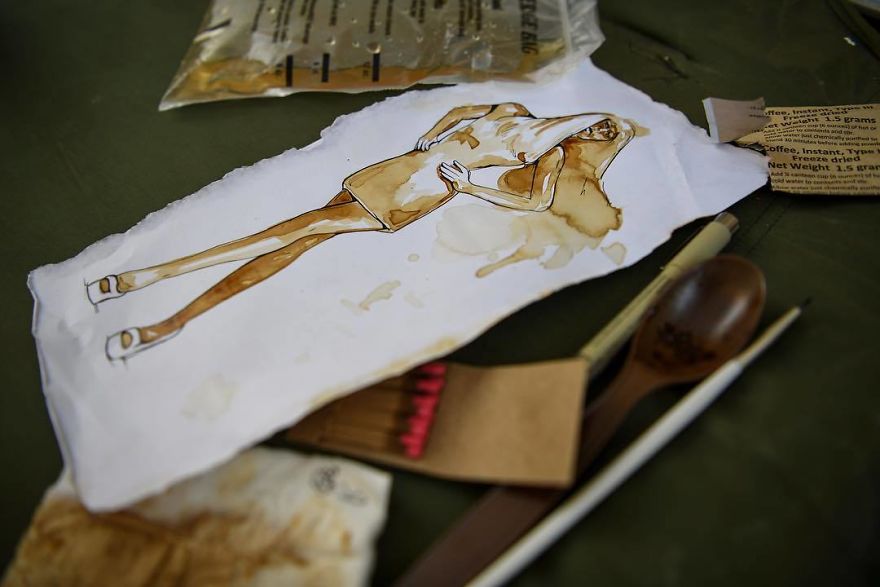 I Made Drawings Out Of Instant Coffee About My Memories From My Deployment (13 Pics) I Made Drawings Out Of Instant Coffee About My Memories From My Deployment (13 Pics)
