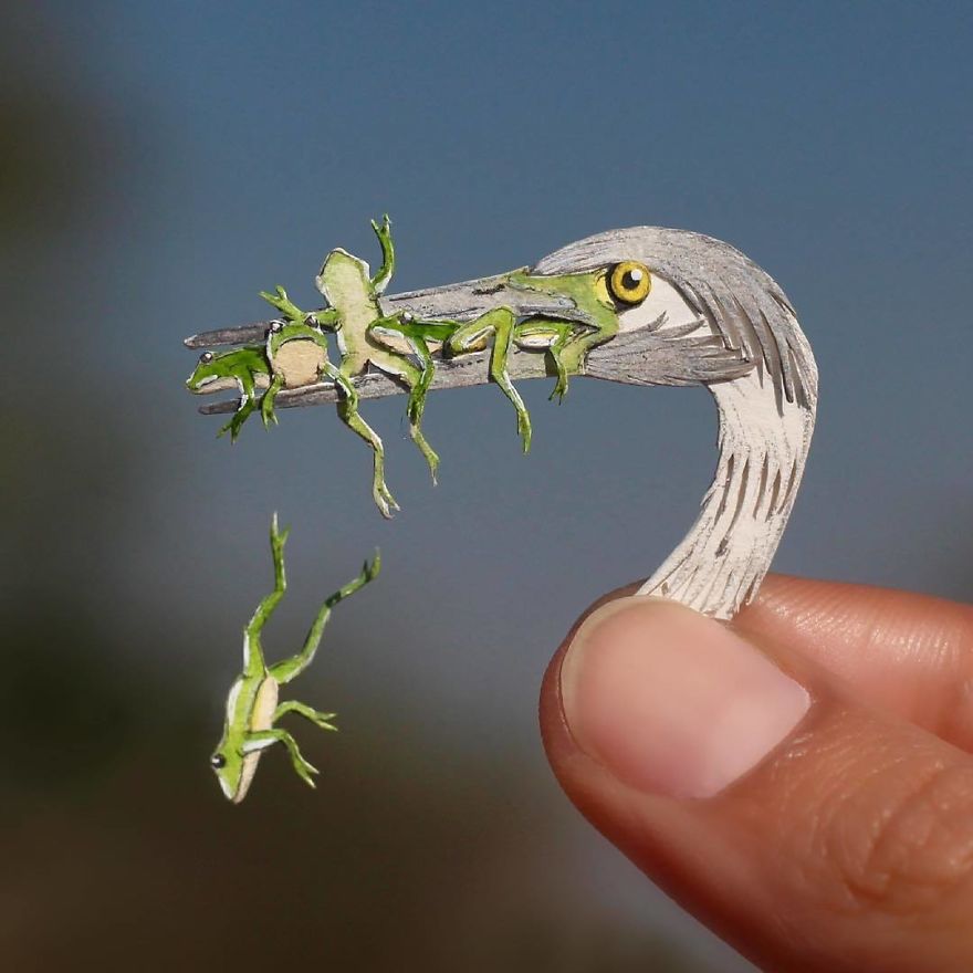 We’ve Been Creating Miniature Paper Birds And Animals Every Day Since 1st January 2018