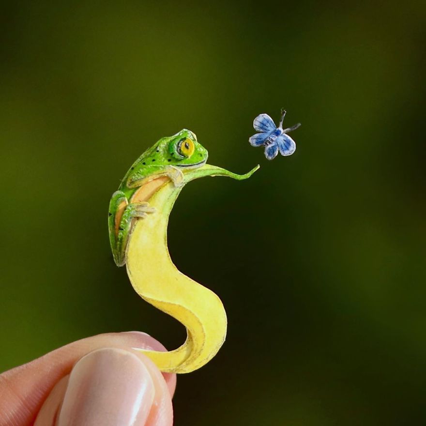 We’ve Been Creating Miniature Paper Birds And Animals Every Day Since 1st January 2018