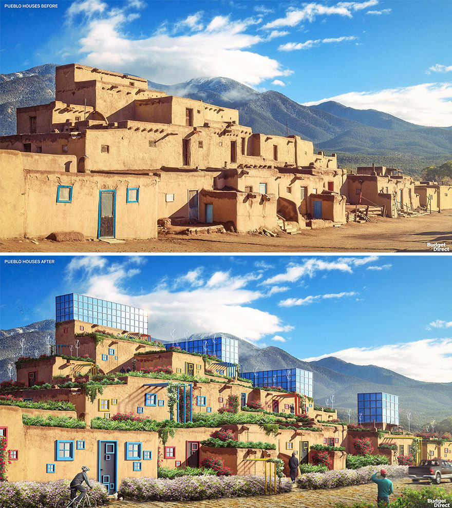 Pueblo Houses Renovated (United States)