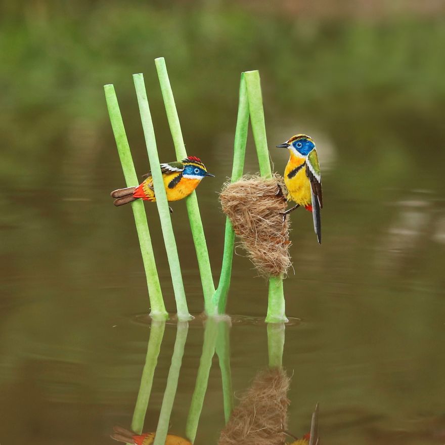 We’ve Been Creating Miniature Paper Birds And Animals Every Day Since 1st January 2018