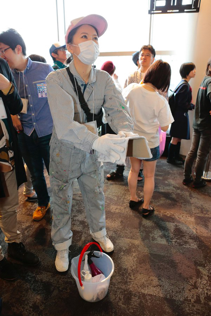 Person Who Cleans Escalator Railings