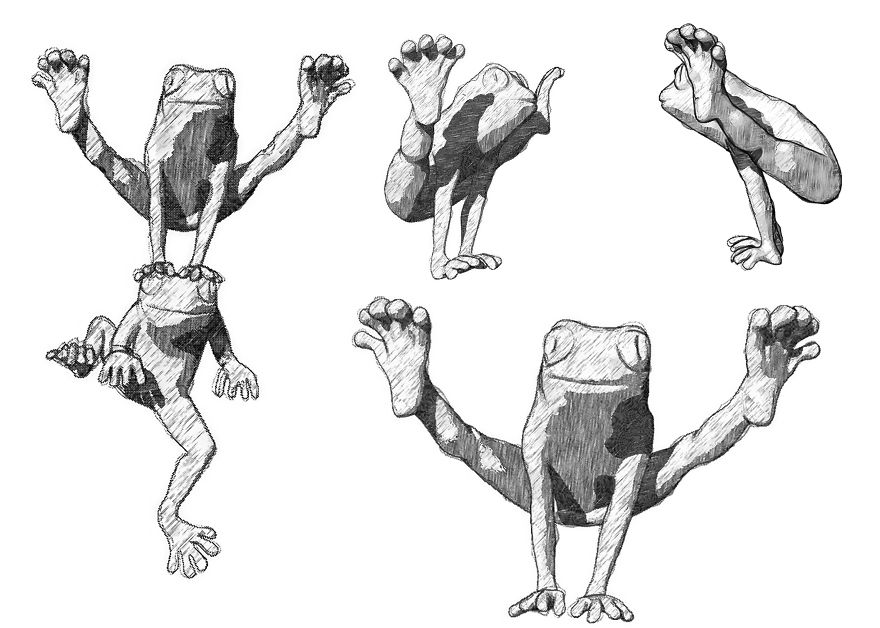 3D Printed Jewelry Of Frogs Doing Yoga And Nature/Fantasy Inspired Animals 3D Printed Jewelry Of Frogs Doing Yoga And Nature/Fantasy Inspired Animals