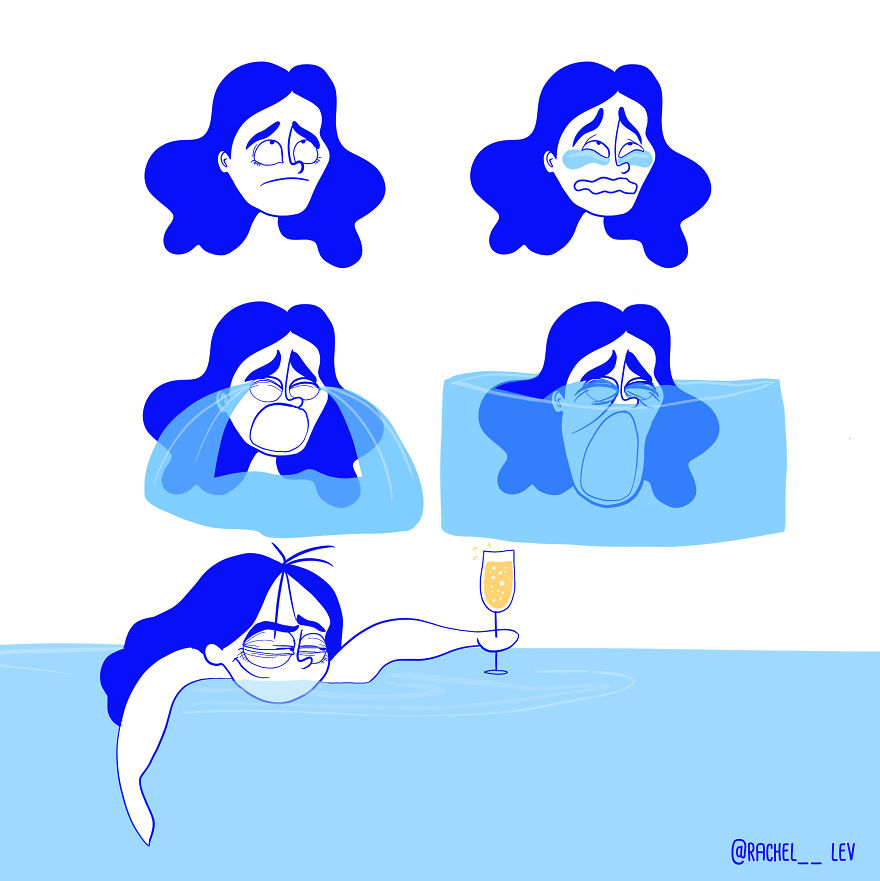 Funny Illustrations Of A Random Girl And Her Random Life - Struggling With Body Positivity !