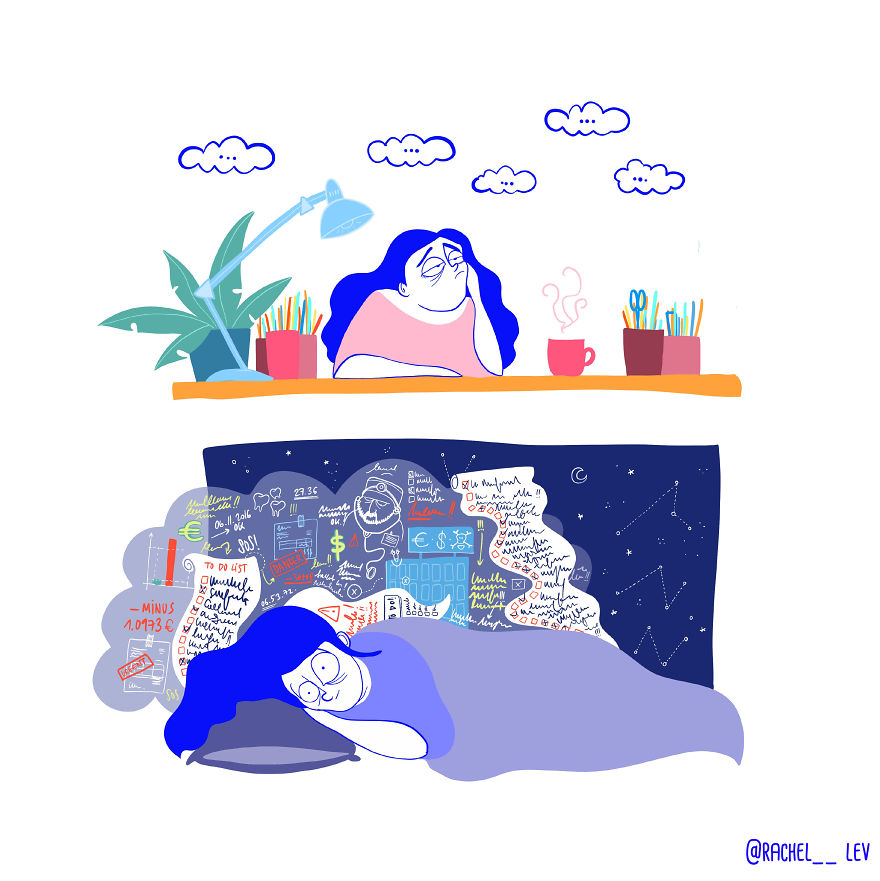 Funny Illustrations Of A Random Girl And Her Random Life - Struggling With Body Positivity !