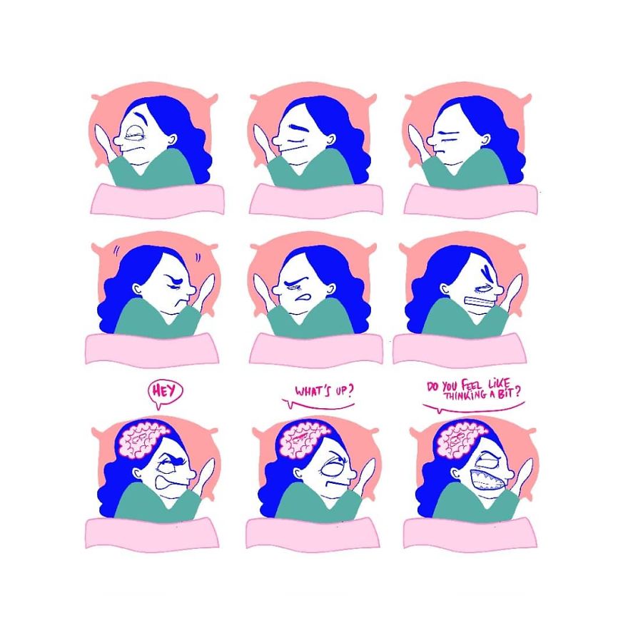 Funny Illustrations Of A Random Girl And Her Random Life - Struggling With Body Positivity !