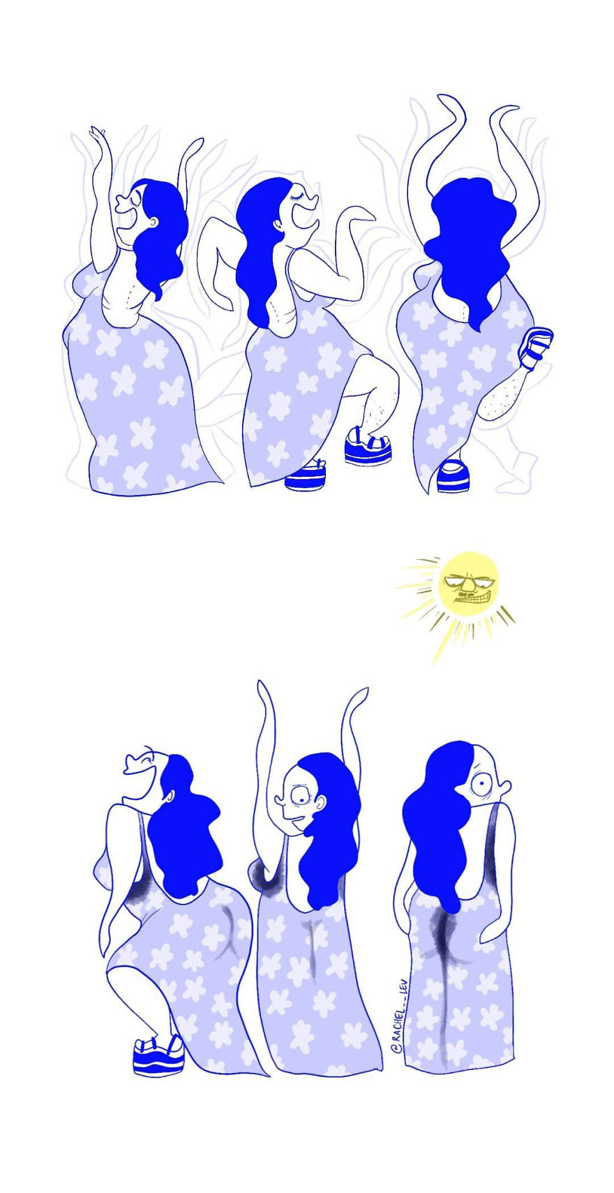 Funny Illustrations Of A Random Girl And Her Random Life - Struggling With Body Positivity !