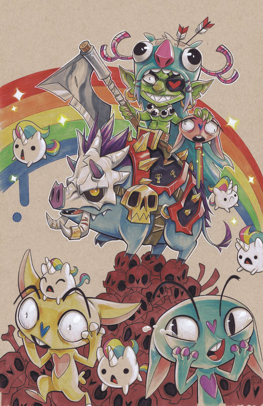 Original Goblin Character For "Cute And Rude" Art Show