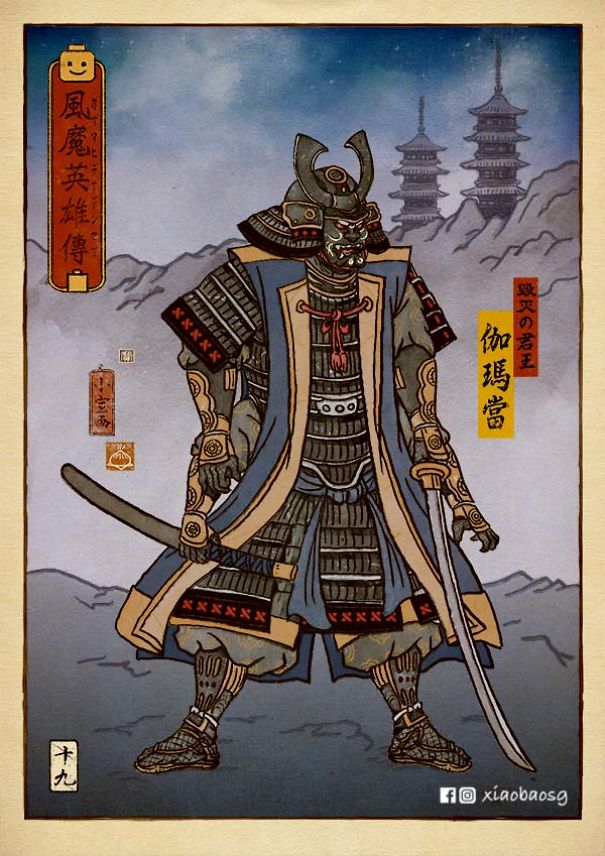 I Recreated Popular Villains In Ukiyo-E Style.