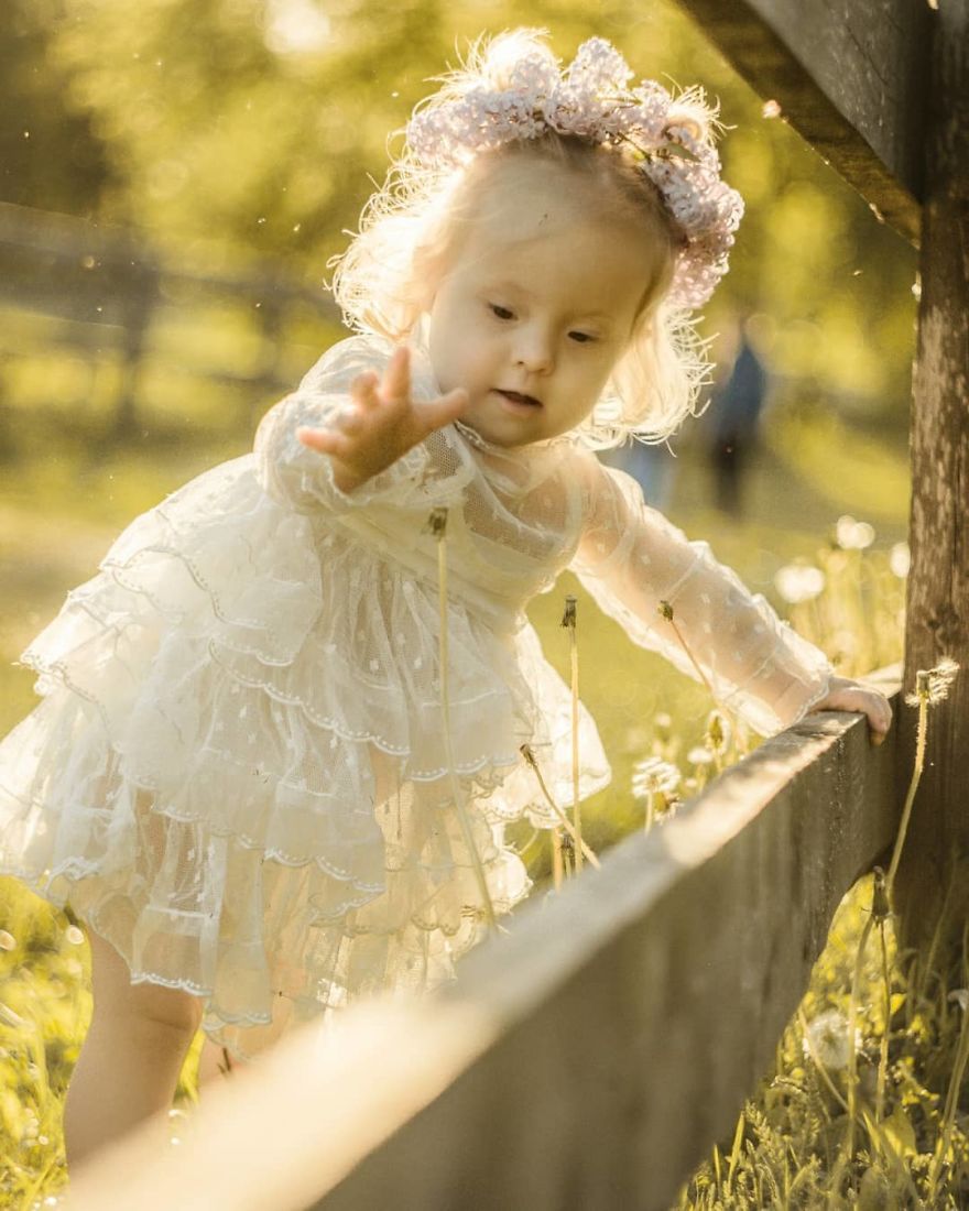 I Design Costumes And Flower Crowns To Photoshoot My Adorable Adopted Girl With Down Syndrome.