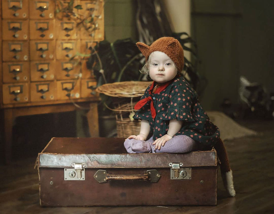 I Design Costumes And Flower Crowns To Photoshoot My Adorable Adopted Girl With Down Syndrome.
