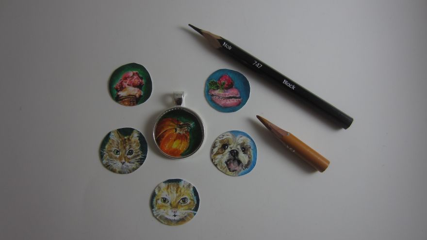 I Hand Paint 1-Inch Pet Portraits (20 Pics)