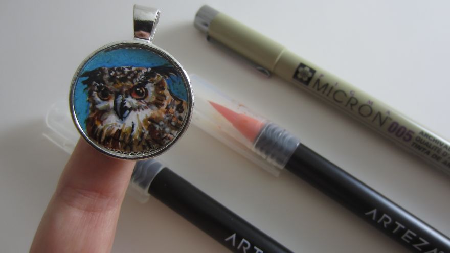 I Hand Paint 1-Inch Pet Portraits (20 Pics)