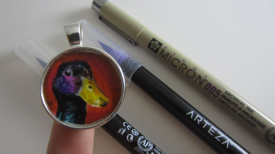 I Hand Paint 1-Inch Pet Portraits (20 Pics)