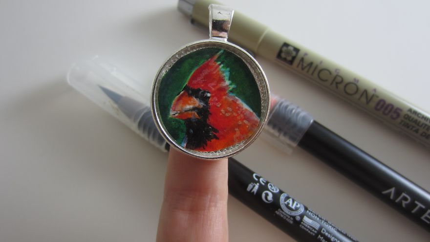 I Hand Paint 1-Inch Pet Portraits (20 Pics)