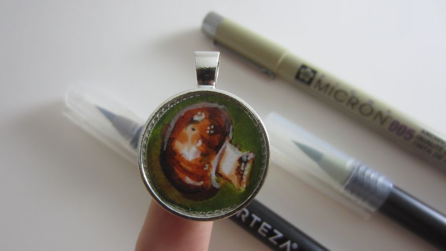 I Hand Paint 1-Inch Pet Portraits (20 Pics)