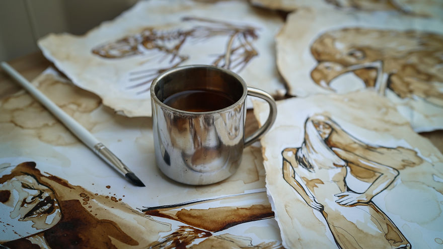 I Made Drawings Out Of Instant Coffee About My Memories From My Deployment (13 Pics) I Made Drawings Out Of Instant Coffee About My Memories From My Deployment (13 Pics)